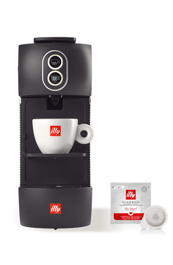 Illy Easy Espressomaschine für ESE Kaffee Pads, Schwarz