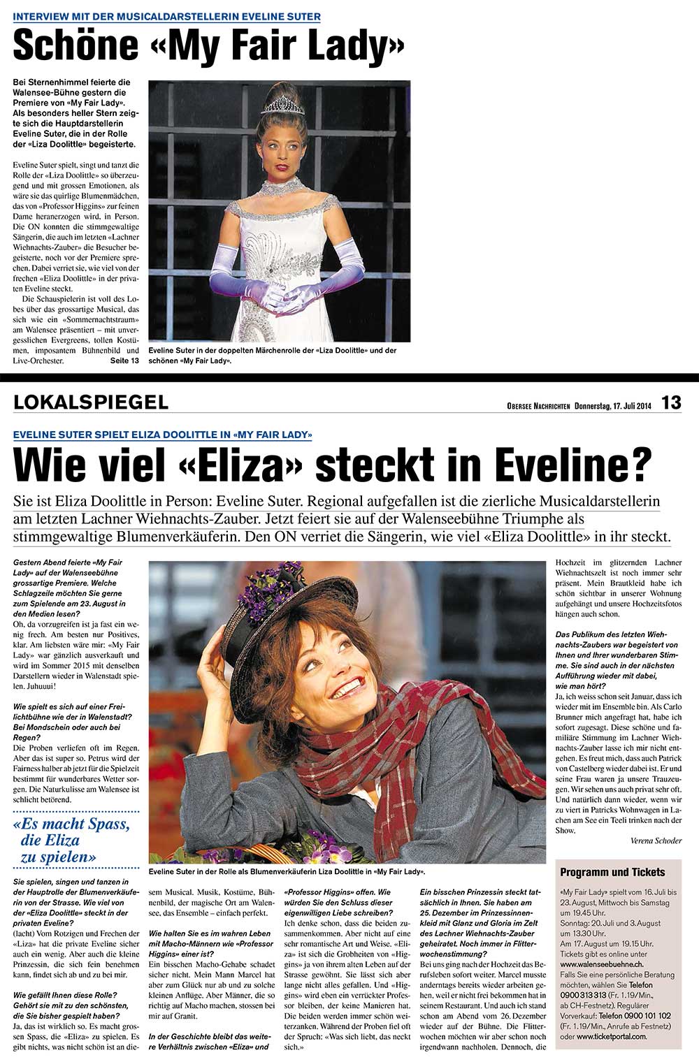 Obersee Nachrichten / Juli 2014