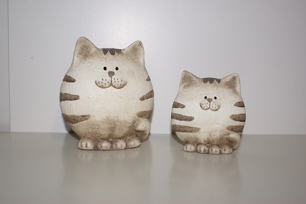 Süsses Katzenduo aus Keramik, im Laden erhältlich