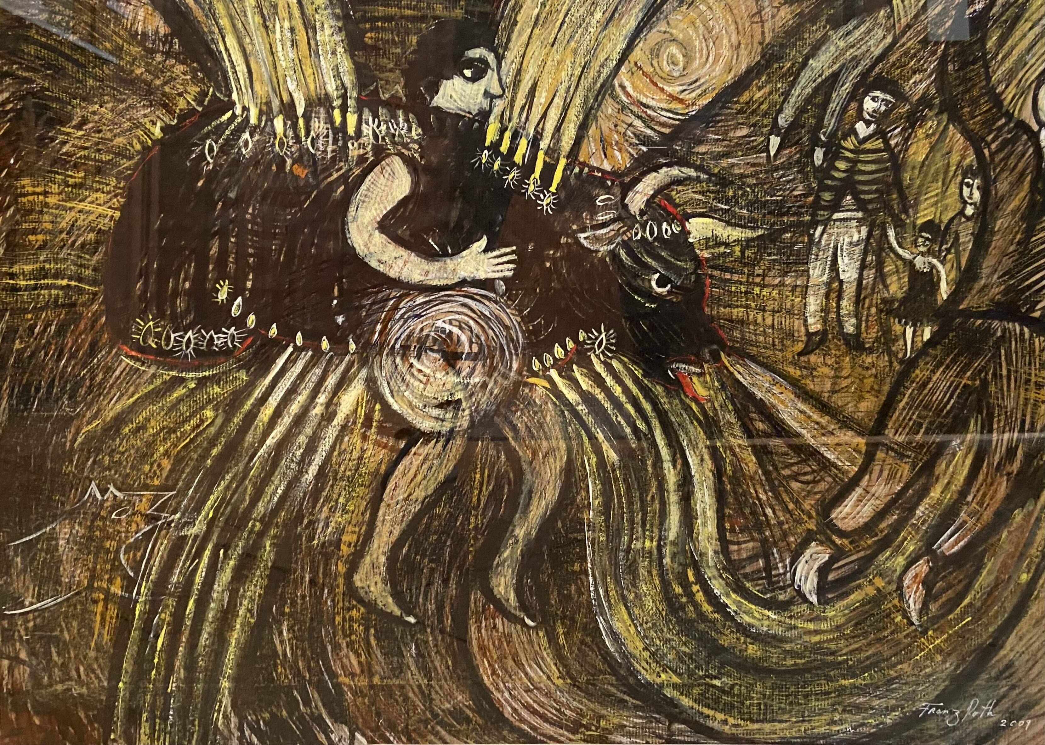 FRANZ ROTH, El Toro, 2009, Tinte und Gouache auf Papier, 60 x 80 cm