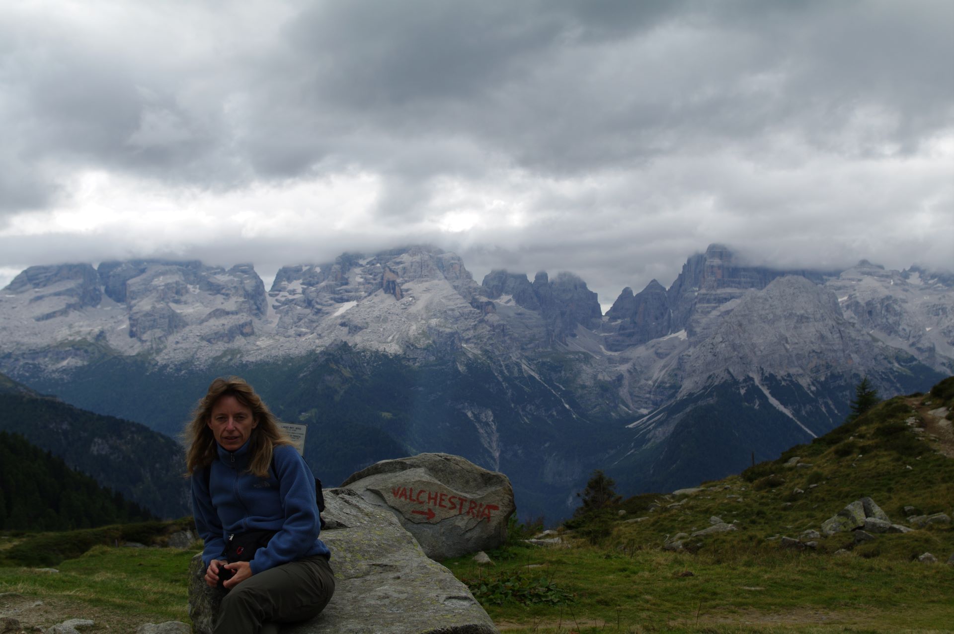 Wir geniessen die Aussicht auf die Brenta Gruppe