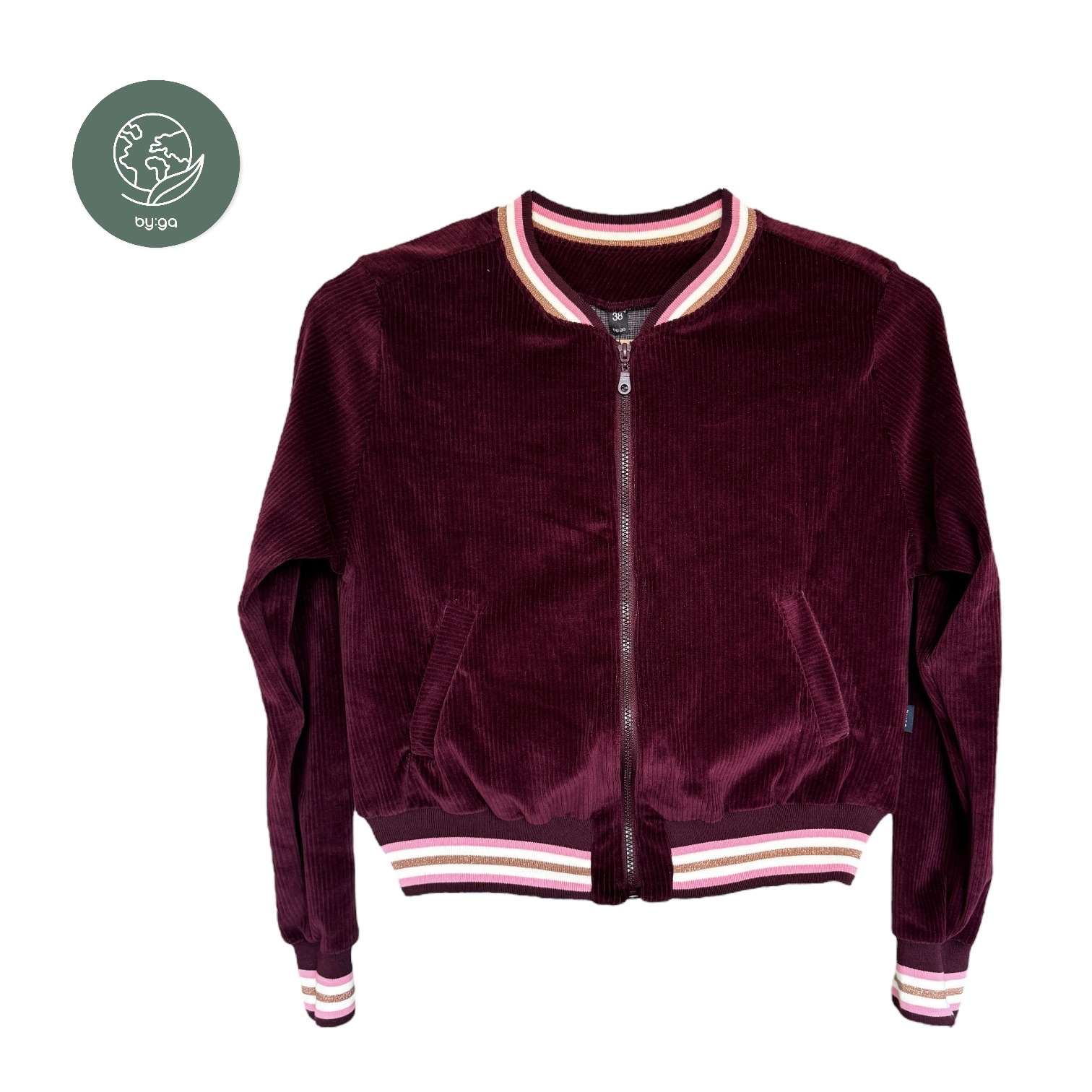 BIO Damen Blouson Cord Jersey bordeaux