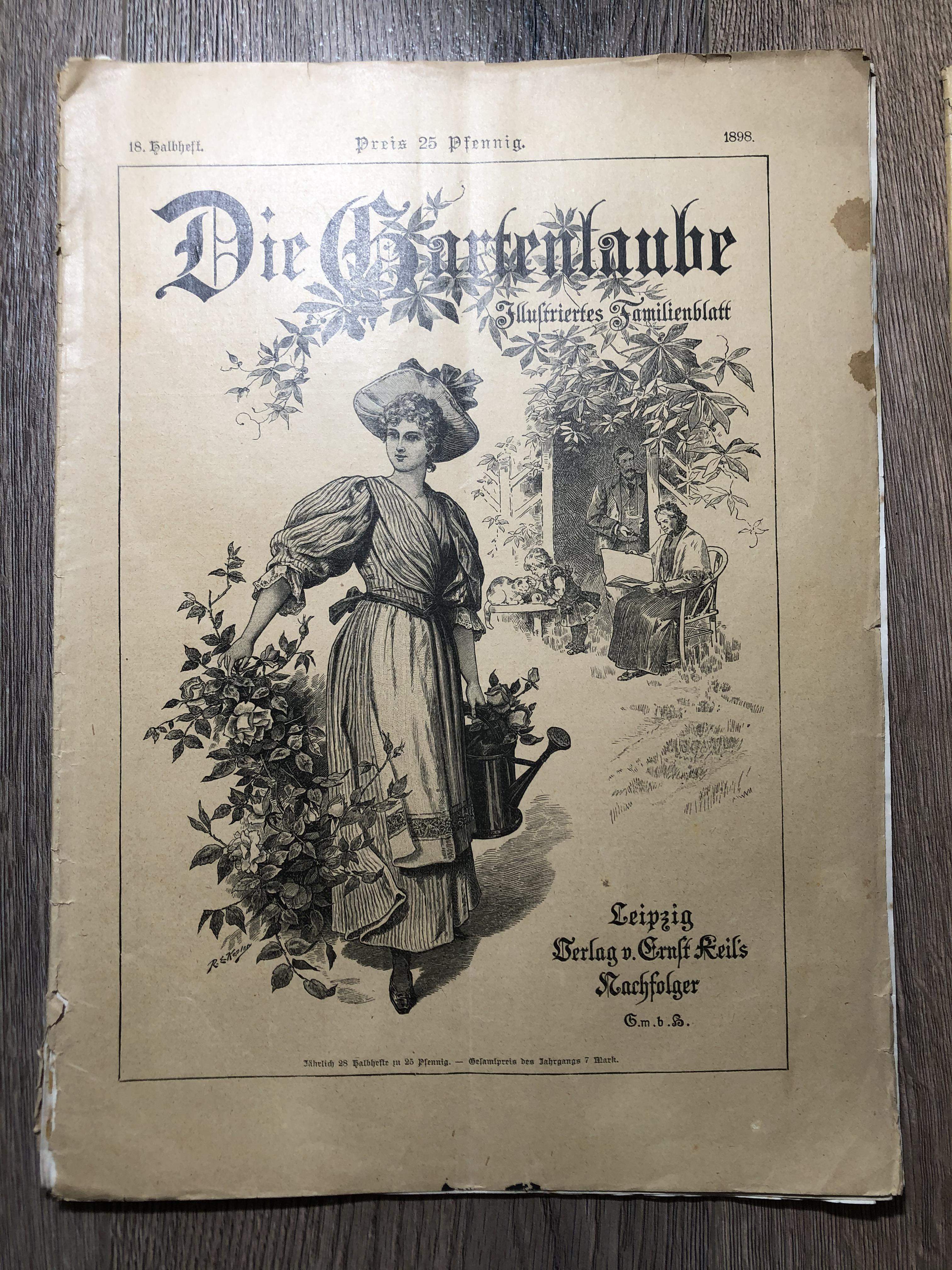 2 Hefte "Die Gartenlaube, Illustrierte Familienblatt" von 1897/98