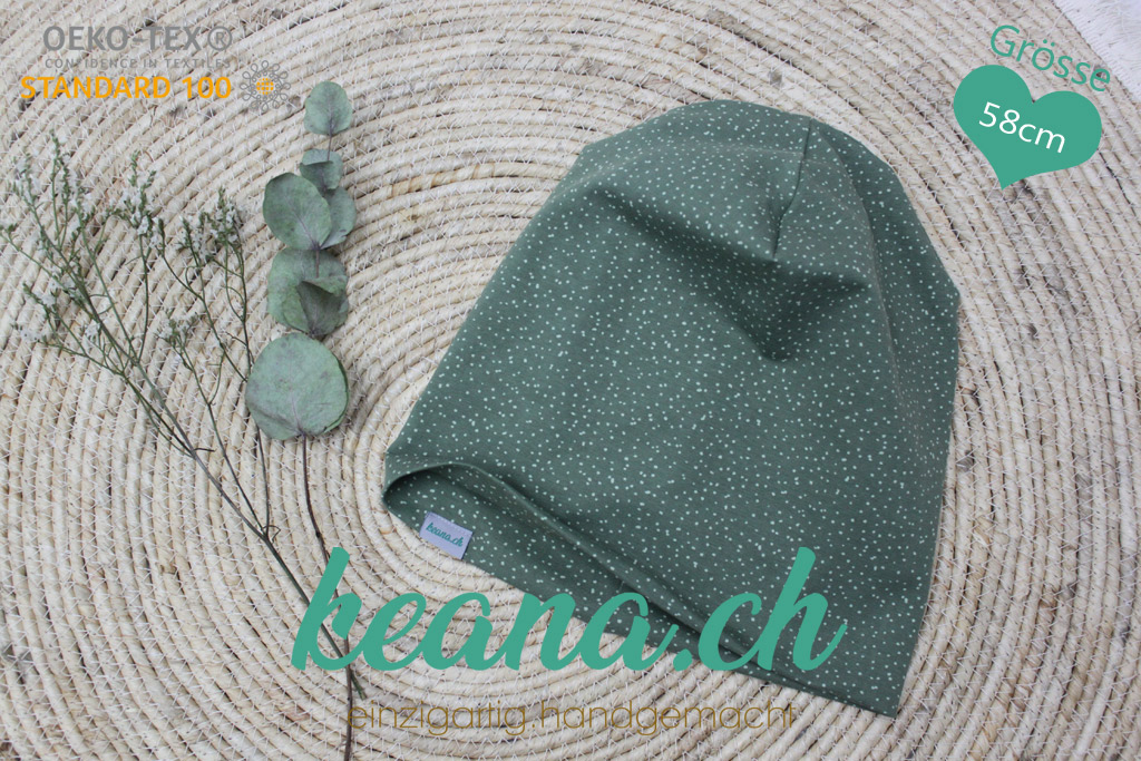 Beanie Mütze Grösse 58cm (Erwachsene), diverse Motive, handmade