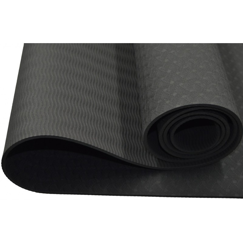 Yoga Matte schwarz 183x61x0,4cm