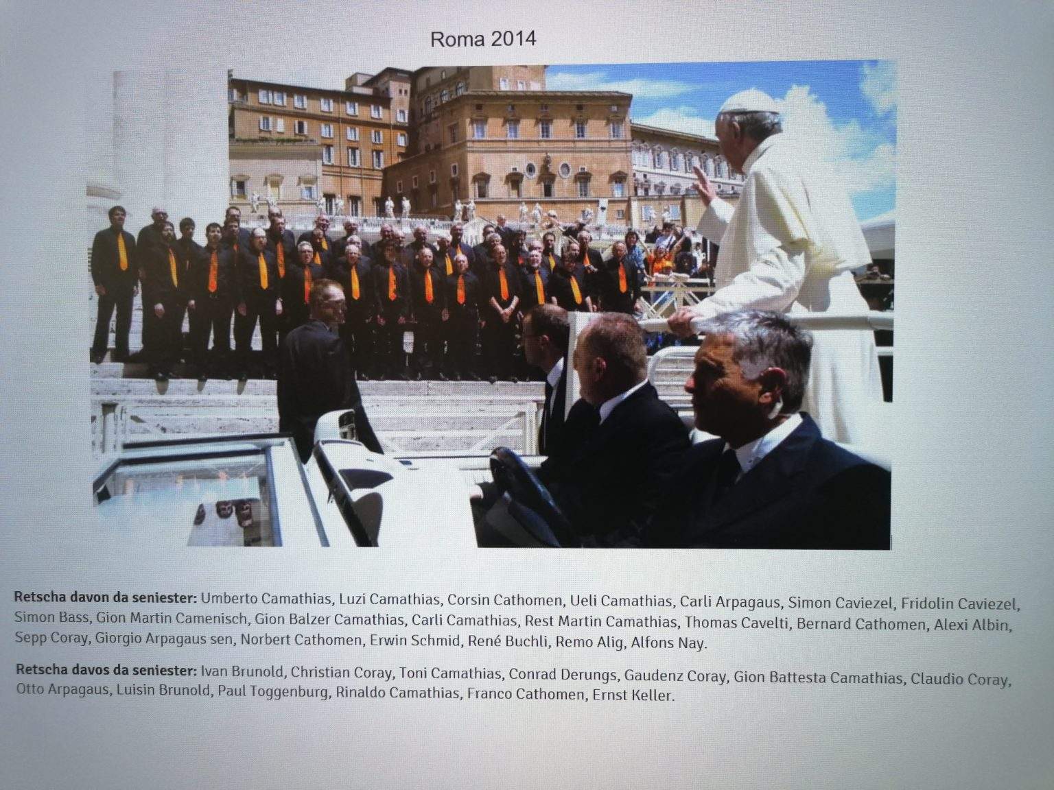 Viadi a Roma 17-21 da zercladur 2014