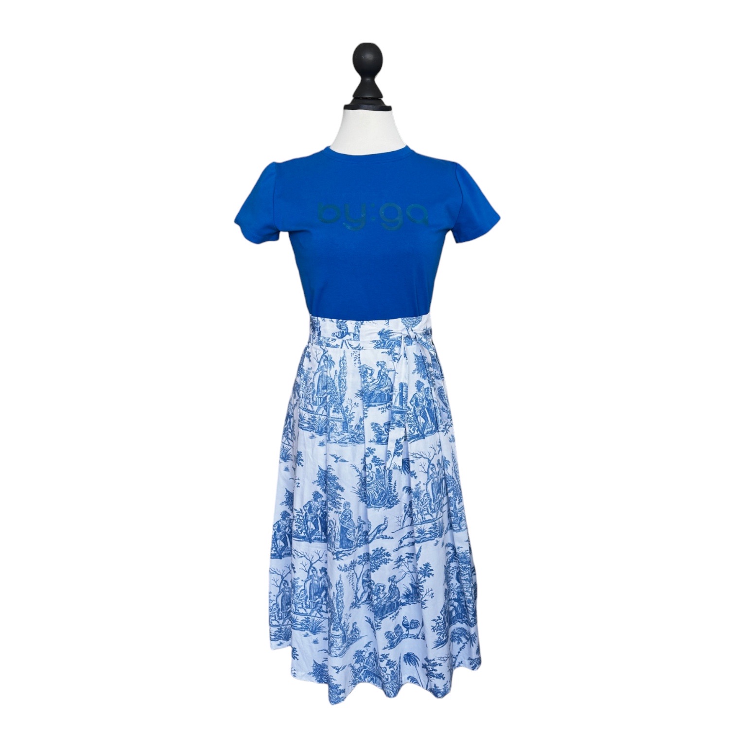 Wickelrock Toile blau weiss