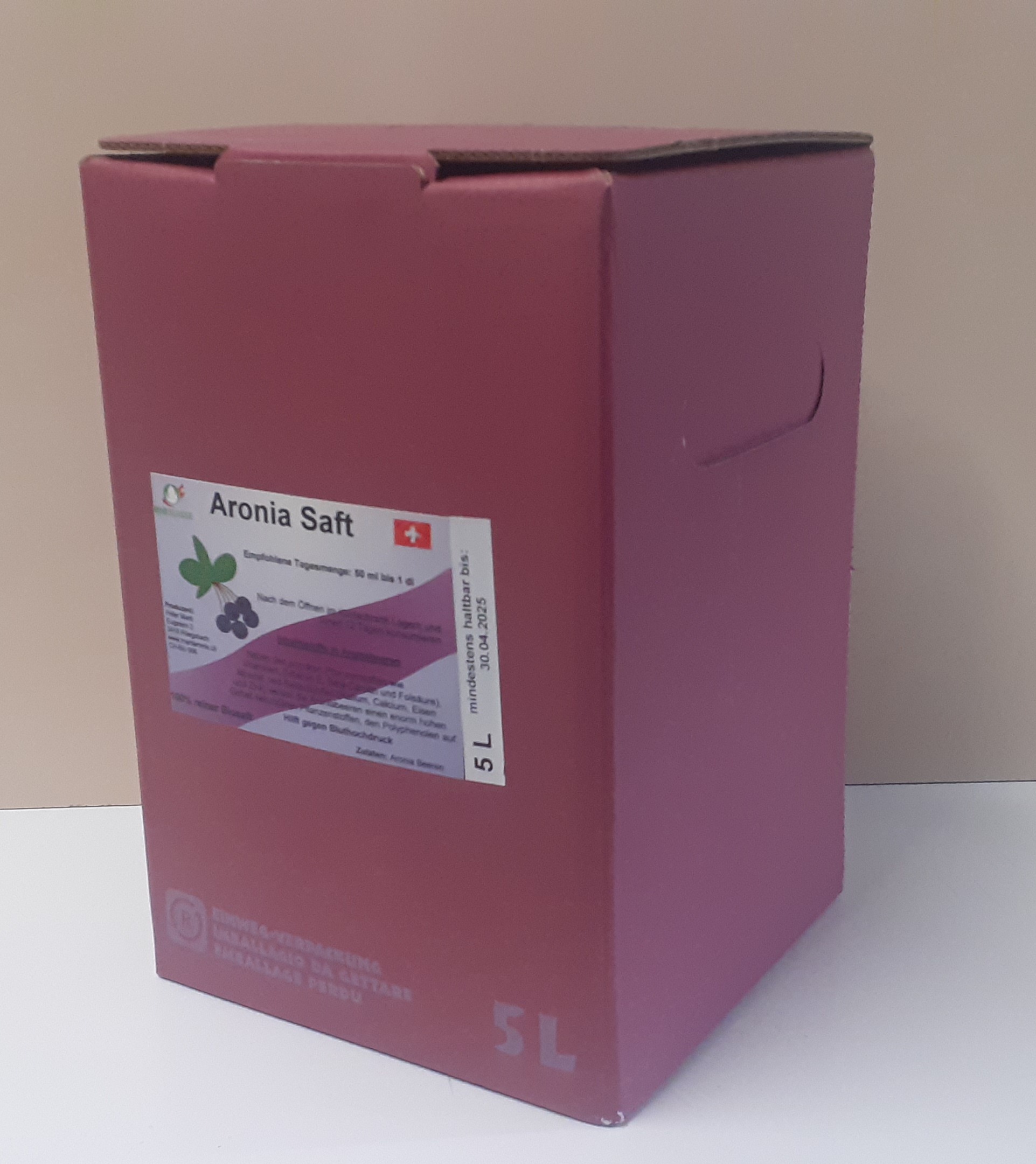 Aronia Saft 5 Liter Bag in Box