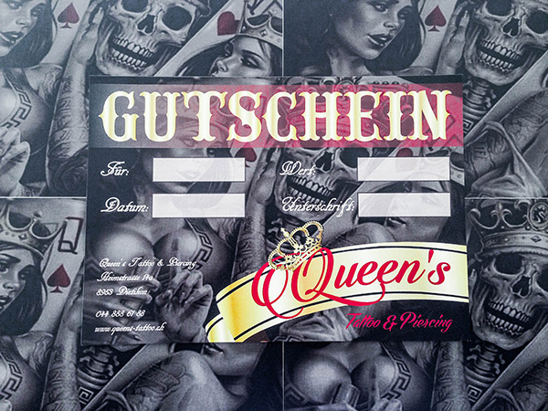 gutscheine  queen's tattoo & piercing studion in zürich