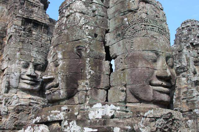 Das Gesicht des Königs schmückt die Türme von Angkor Thom