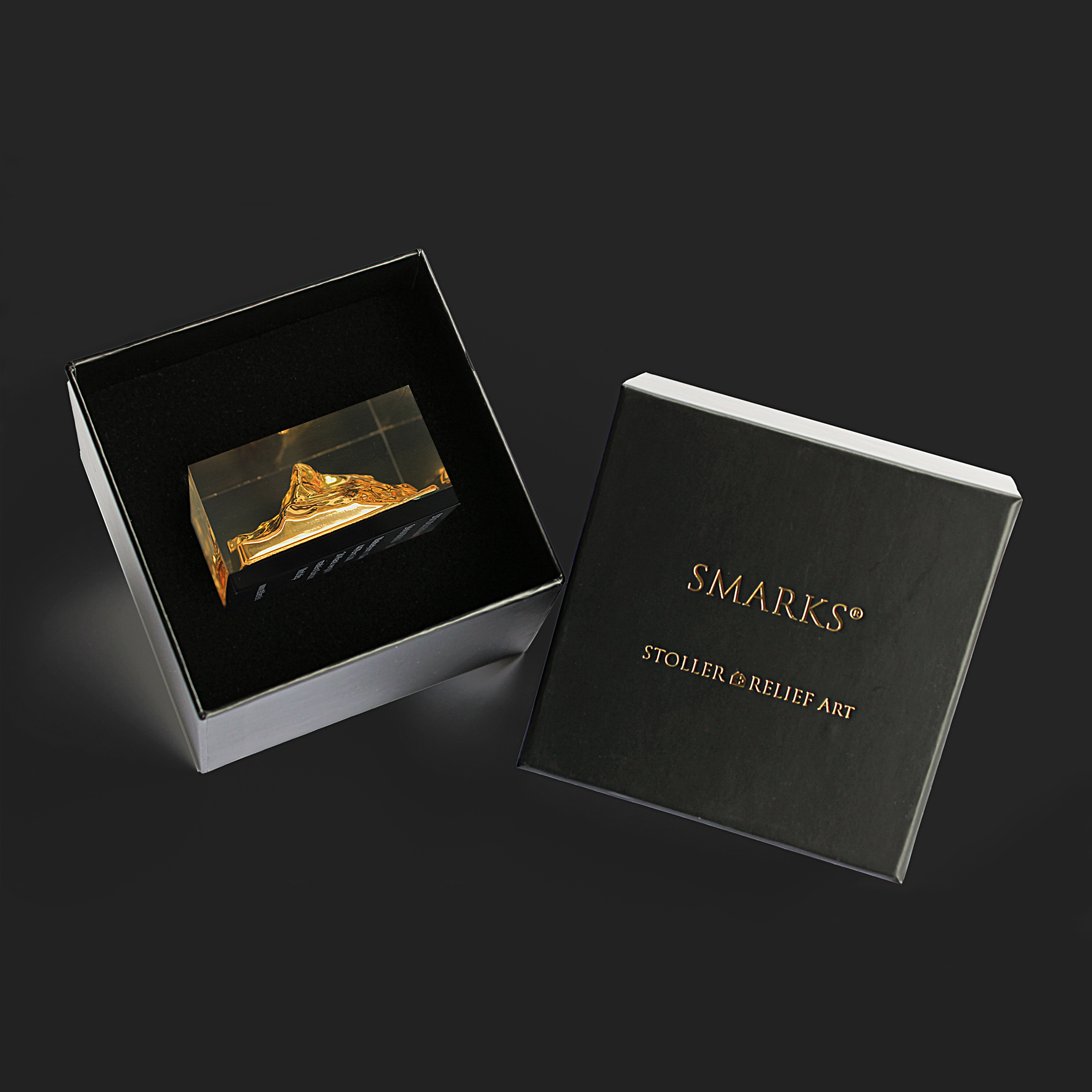 Matterhorn mini - 24 karat vergoldetes 3D Bergmodell SMARKS® M2