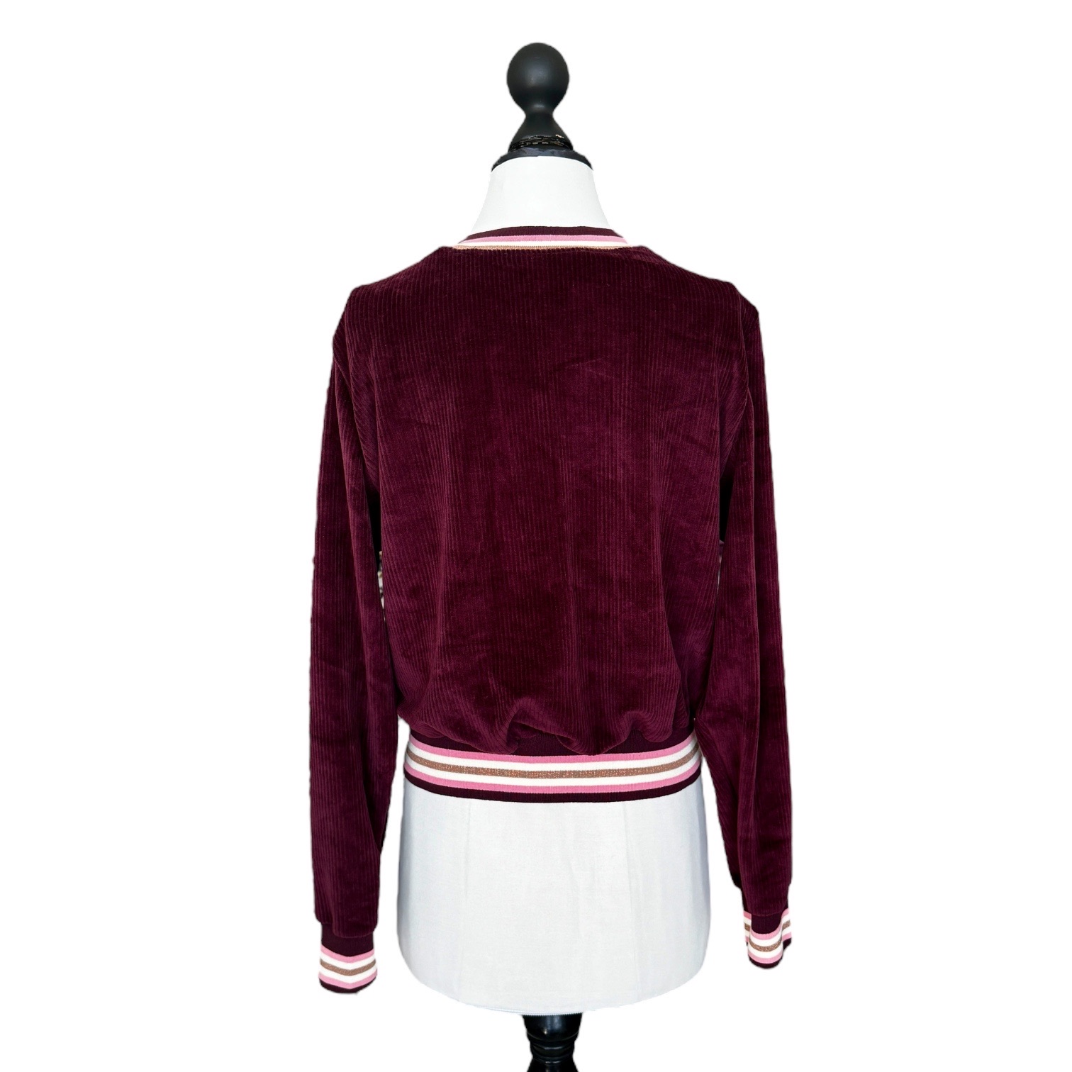 BIO Damen Blouson Cord Jersey bordeaux