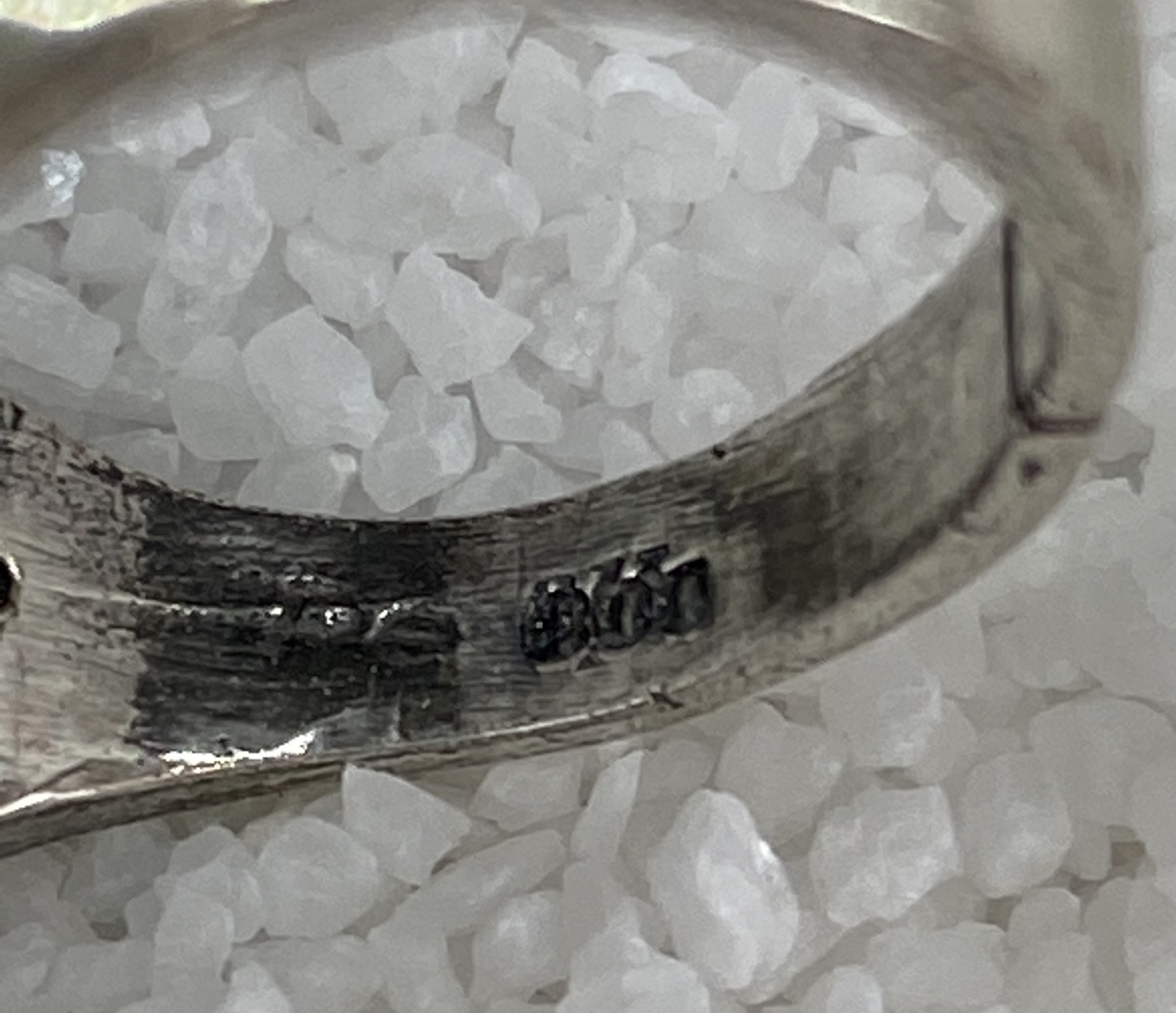 Silber (800er) Fingerring mit Perlmutt