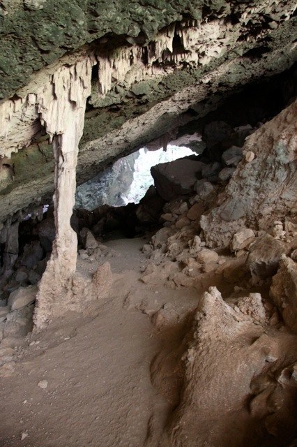 entering a cave