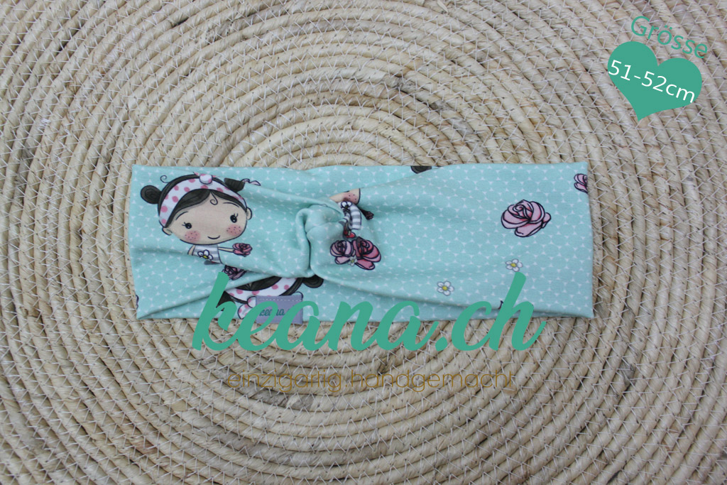 Stirnband für Kinder, 51-52cm (3 - 5 Jahre), diverse Motive, handmade
