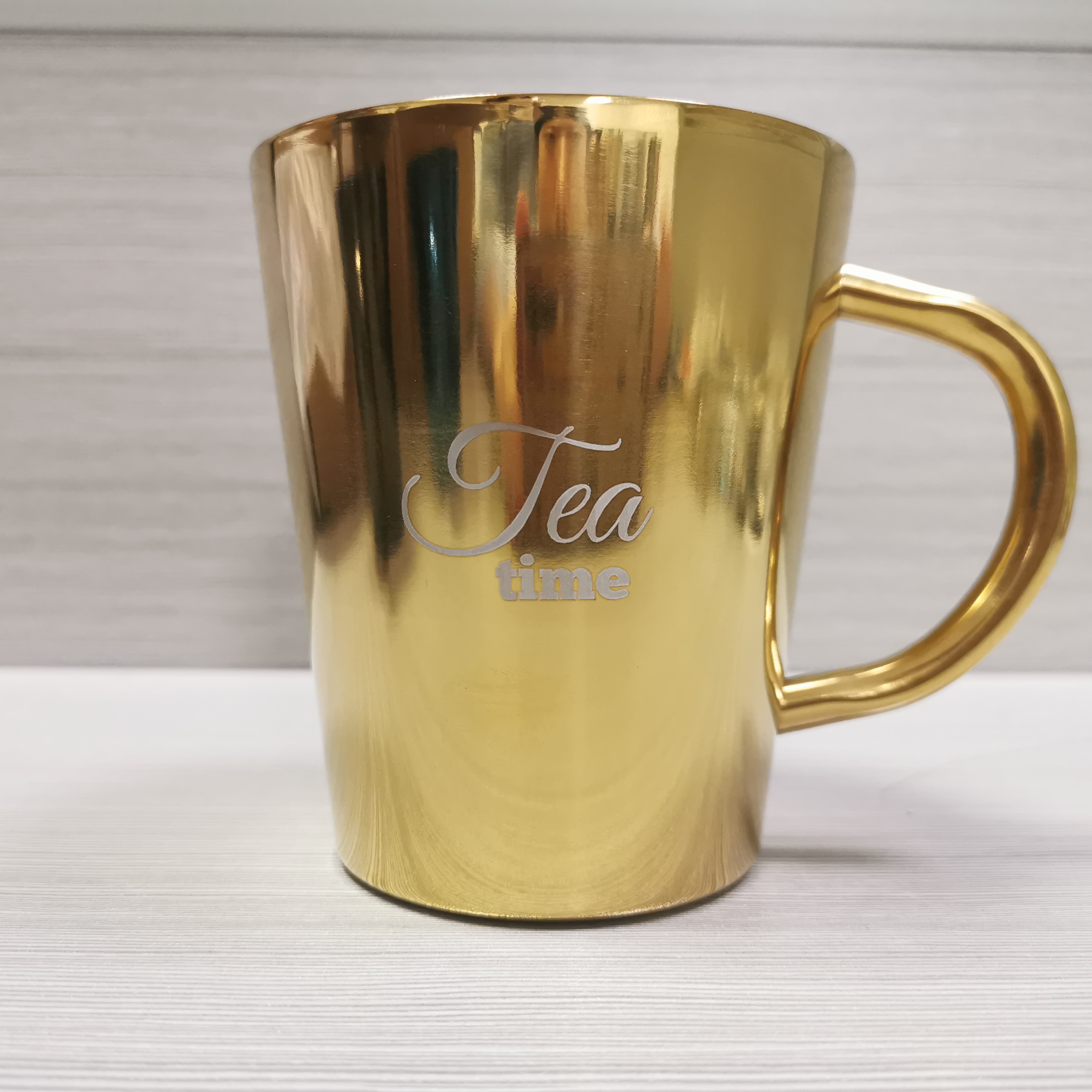 Edelstahl Tasse 300ml - doppelwandig - Tea time