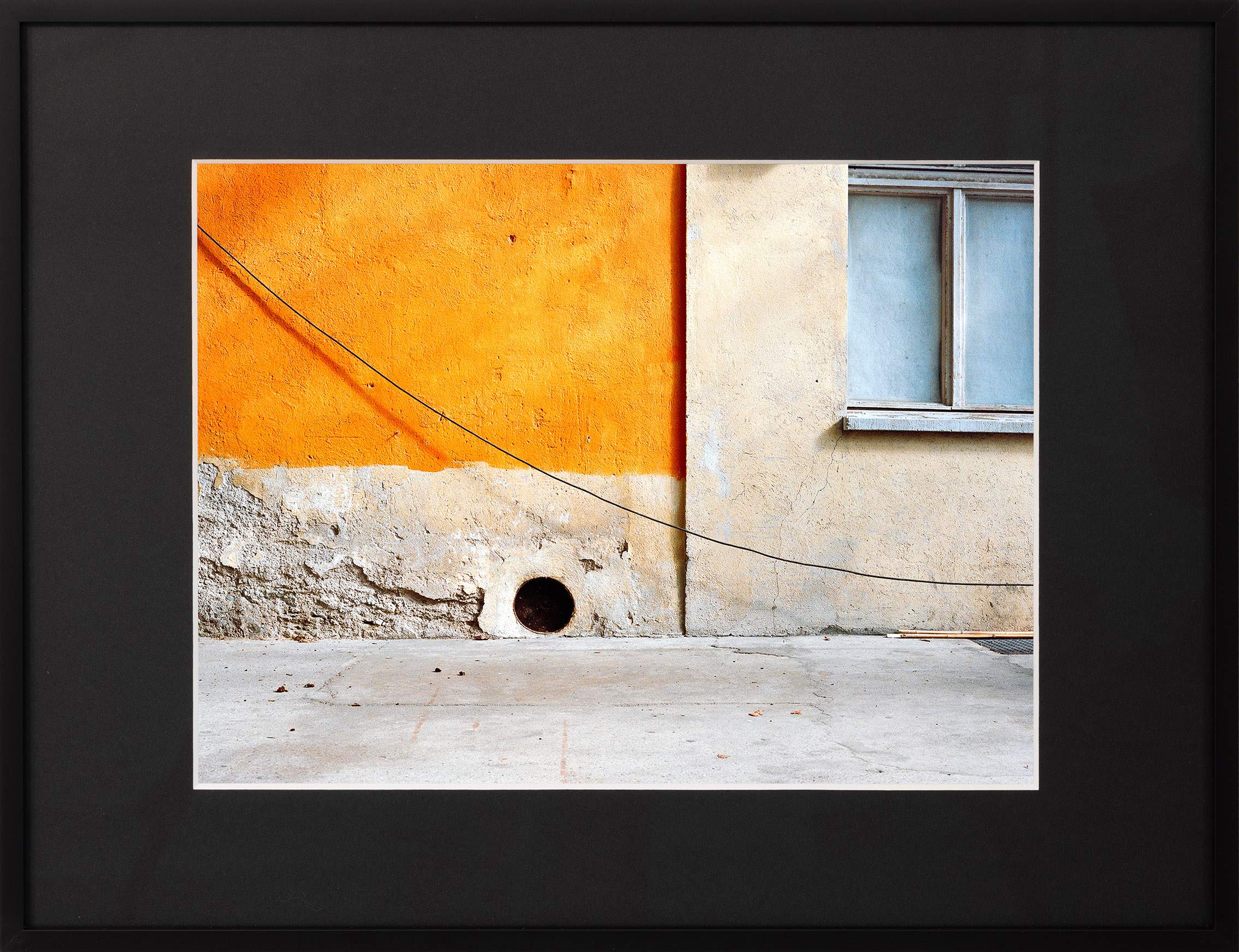 Cable On Orange - 50 x 40 cm, framed