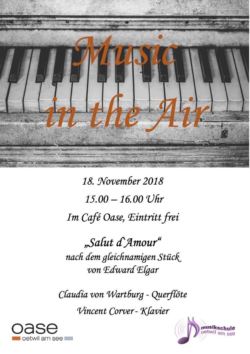 18.11.18 I 15h «Salut d`Amour», Konzert im Café Oase, Oetwil am See