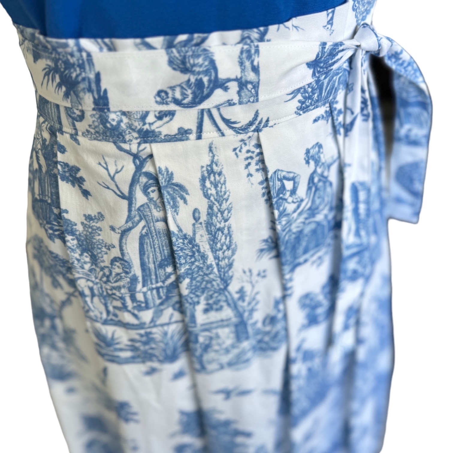 Wickelrock Toile blau weiss