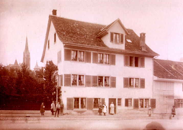 Das Wochele-Haus 1910. Heute befindet sich hier der Parkplatz vor der Kollerwiese
