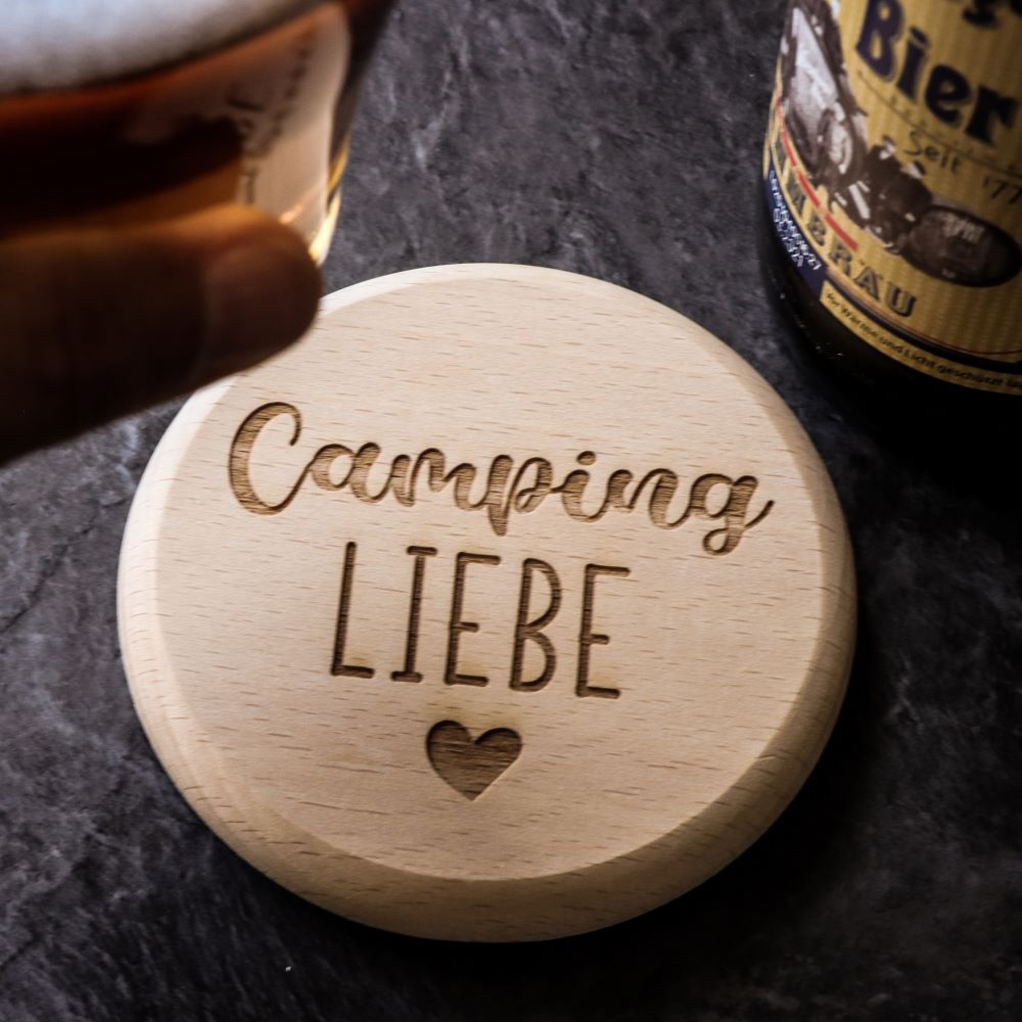 Untersetzer - Bierdeckel - Glasabdecker - Camping Liebe