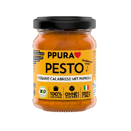 PPURA Pesto - Bio - vegane Calabrese mit Paprika