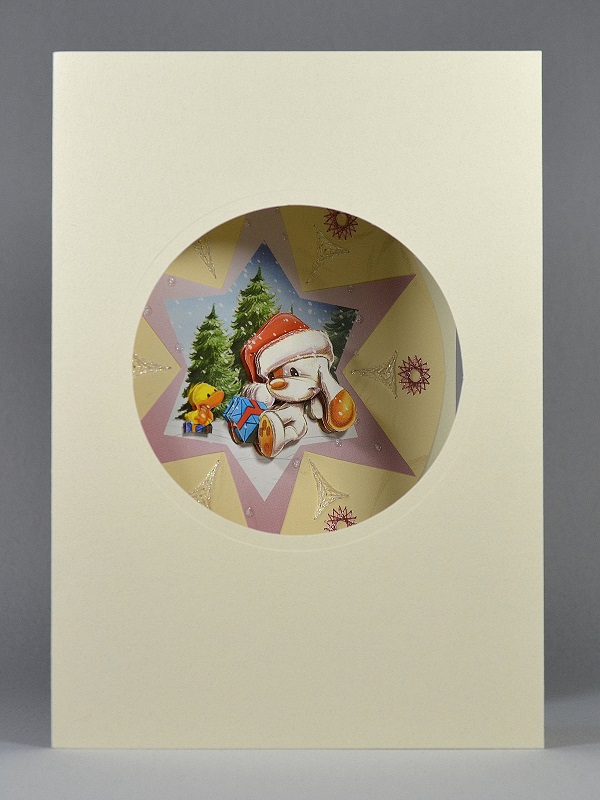 Weihnachtskarte mit Mylo- Sujet