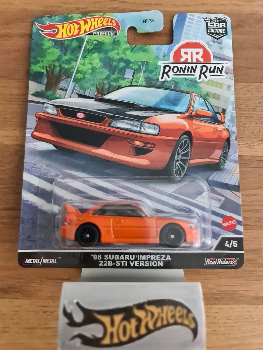 HOT WHEELS 2022 CAR CULTURE RONIN RUN SUBARU IMPREZA 22B-STI 4/5