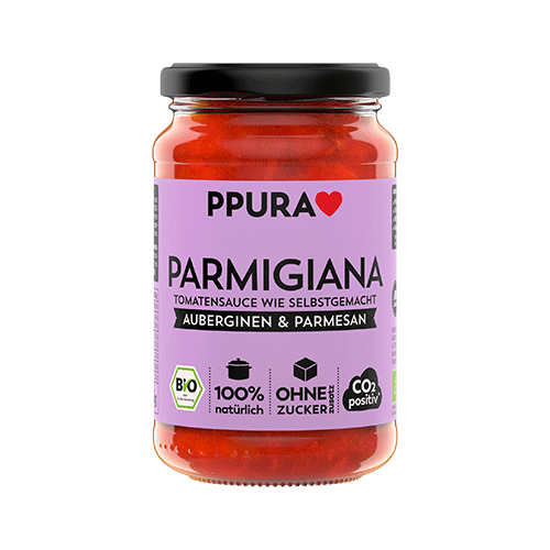PPURA Sugo Parmigiana - Bio / Tomatensauce mit Auberginen & Parmesan