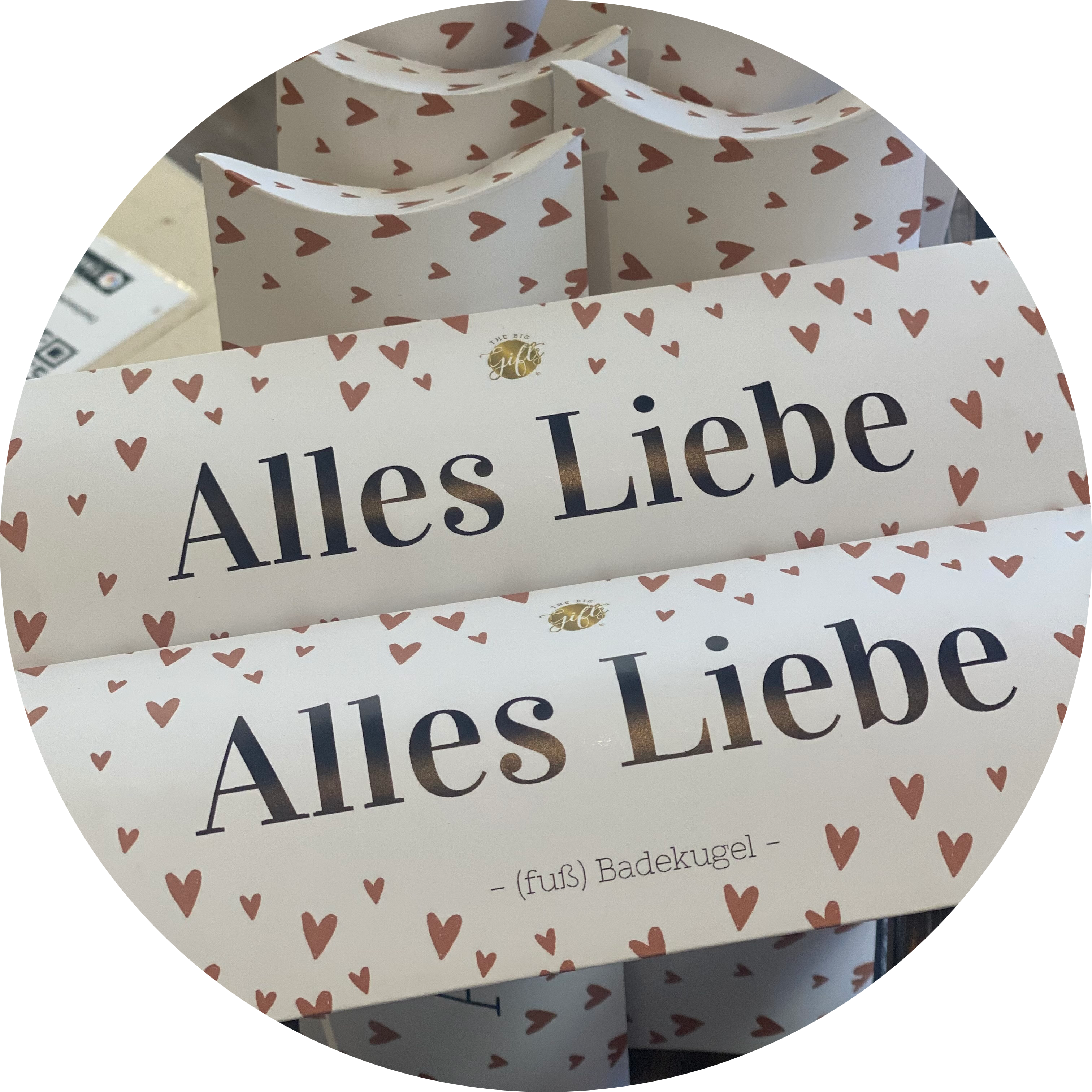 Geschenkbox - ALLES LIEBE - mit 6 super feinen Badekugeln - pure Erholung und Entspannung