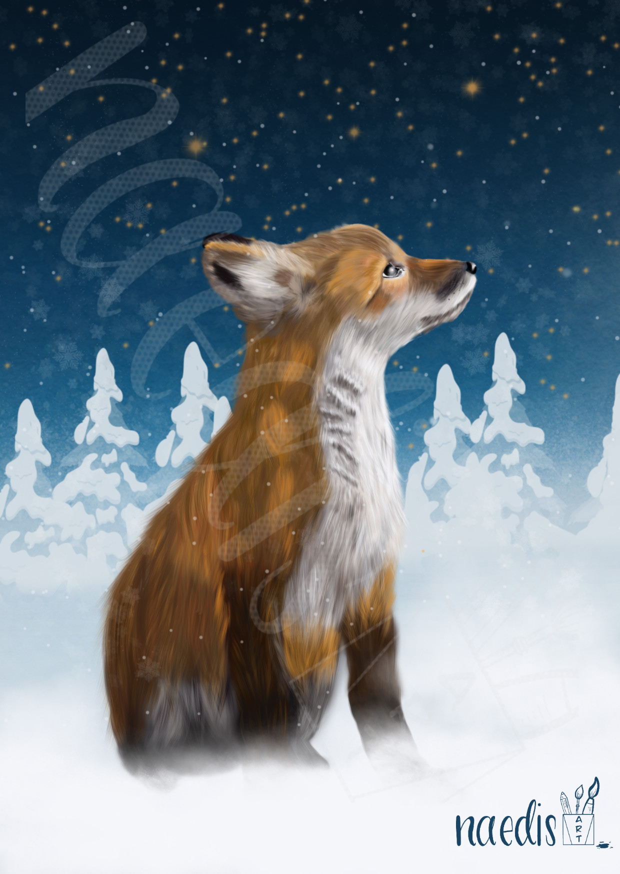 Fuchs in verträumter Winterlandschaft