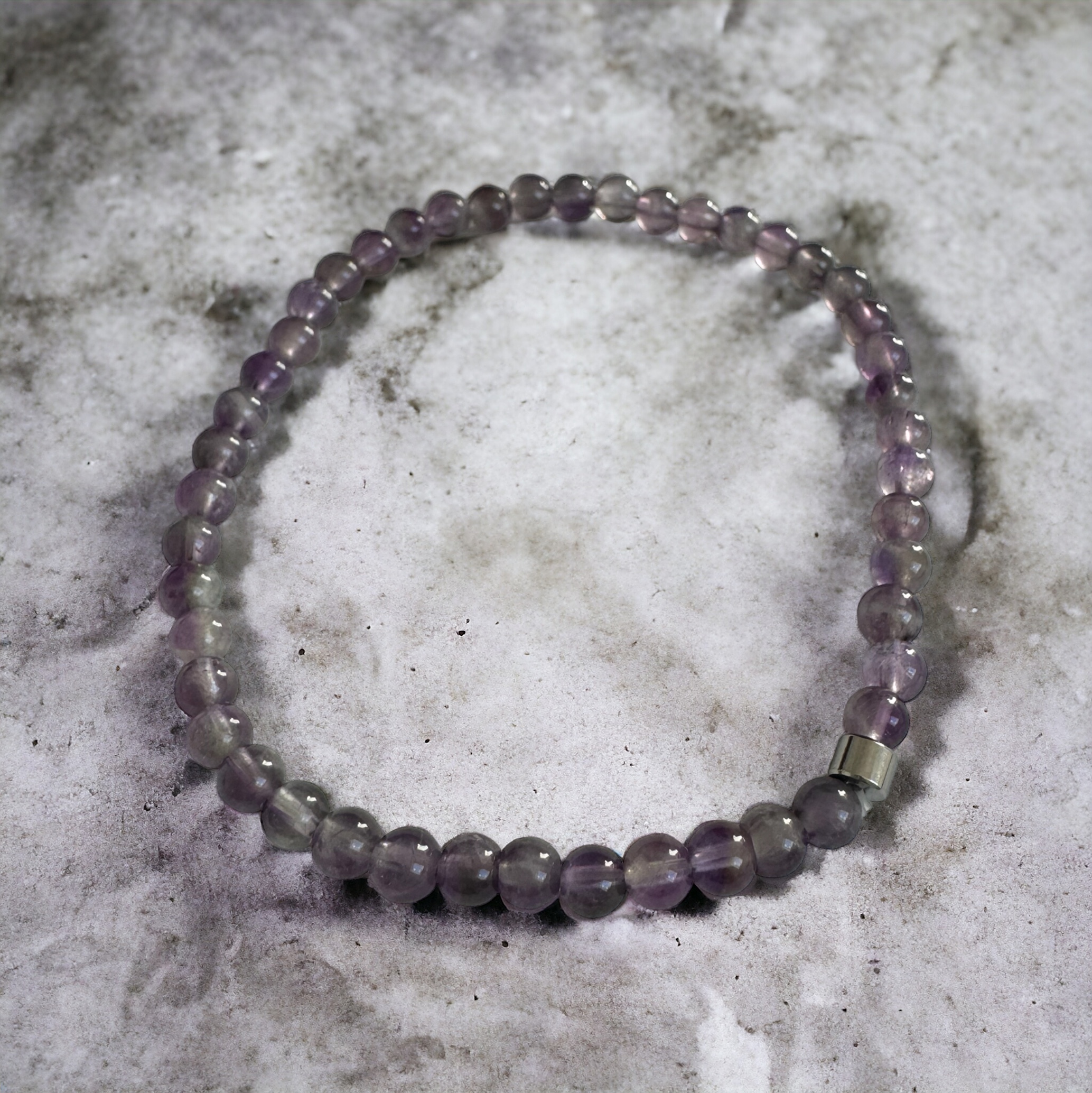 Armband "Energie" in Amethyst - 19 cm (Armband), 4 mm (Perlen)