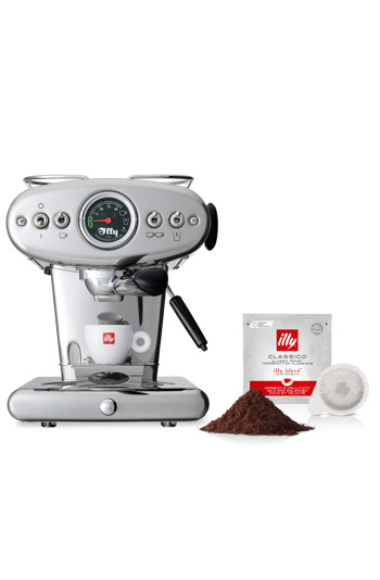 X1 Anniversary Edelstahl, Espressomaschine für ESE-Pads + Kaffeepulver