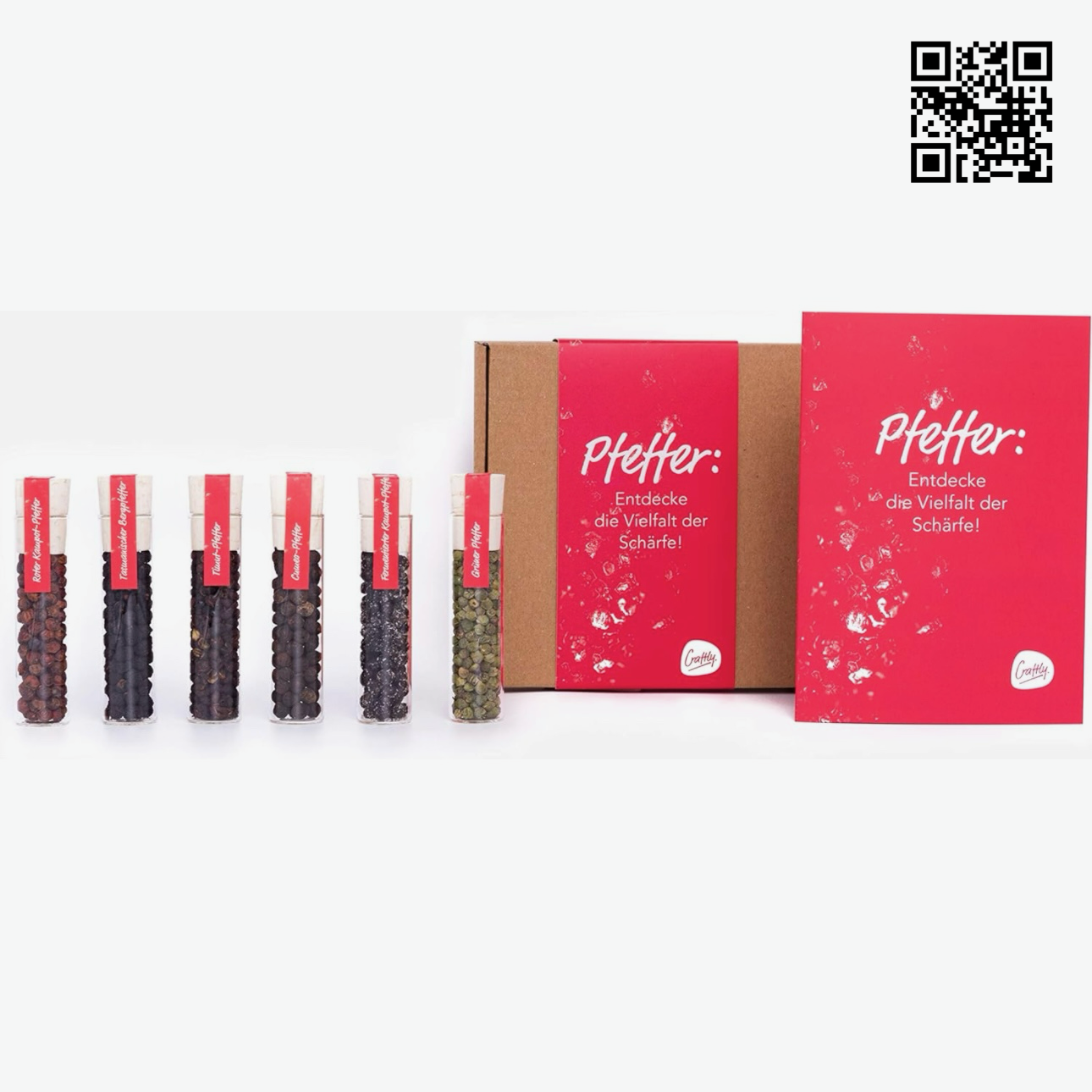 Craftly - Gourmet - Pfeffer - Set - Entdecke die Vielfalt der Schärfe