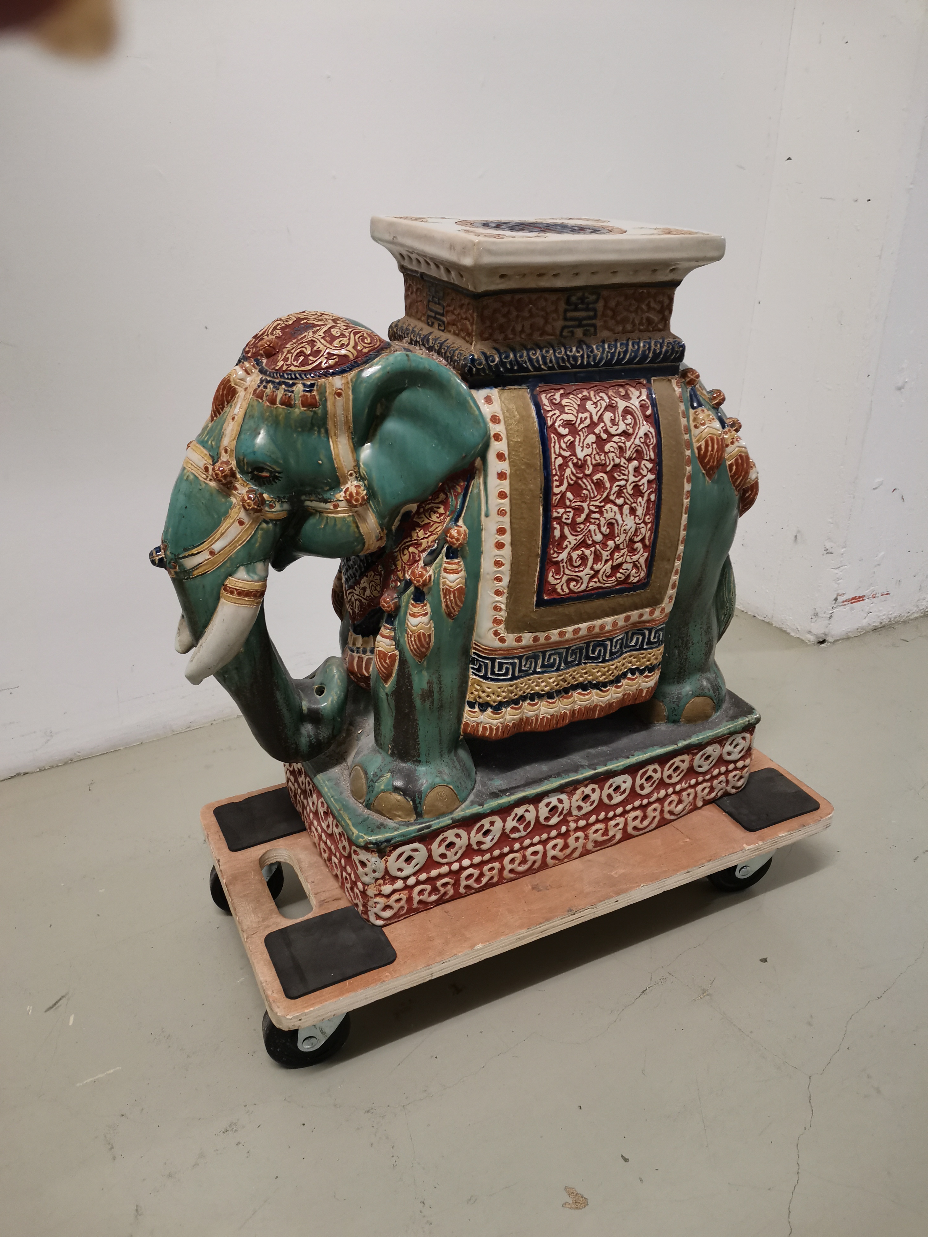 Vintage Keramik Elefanten  Statue / XL