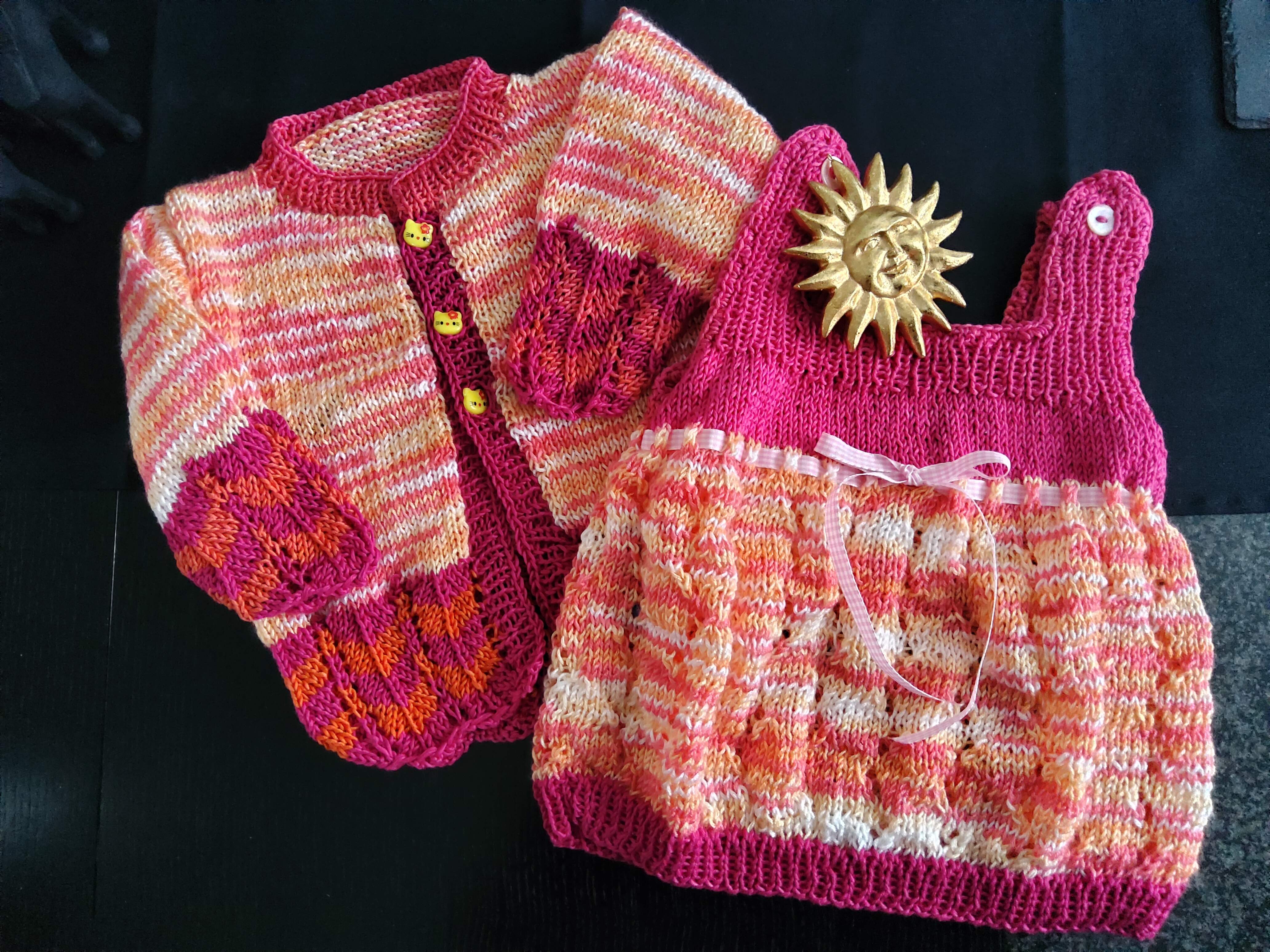 Jäggli, Top, pink/orange/gelb, Gr. 62/68