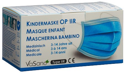 VaSano Kinder Maske Typ IIR blau 3-14 Jahre