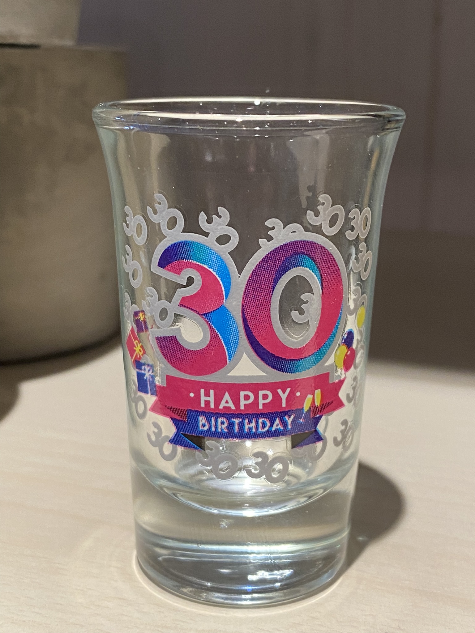 Schnapsglas -  Shotglas - 30. Geburtstag
