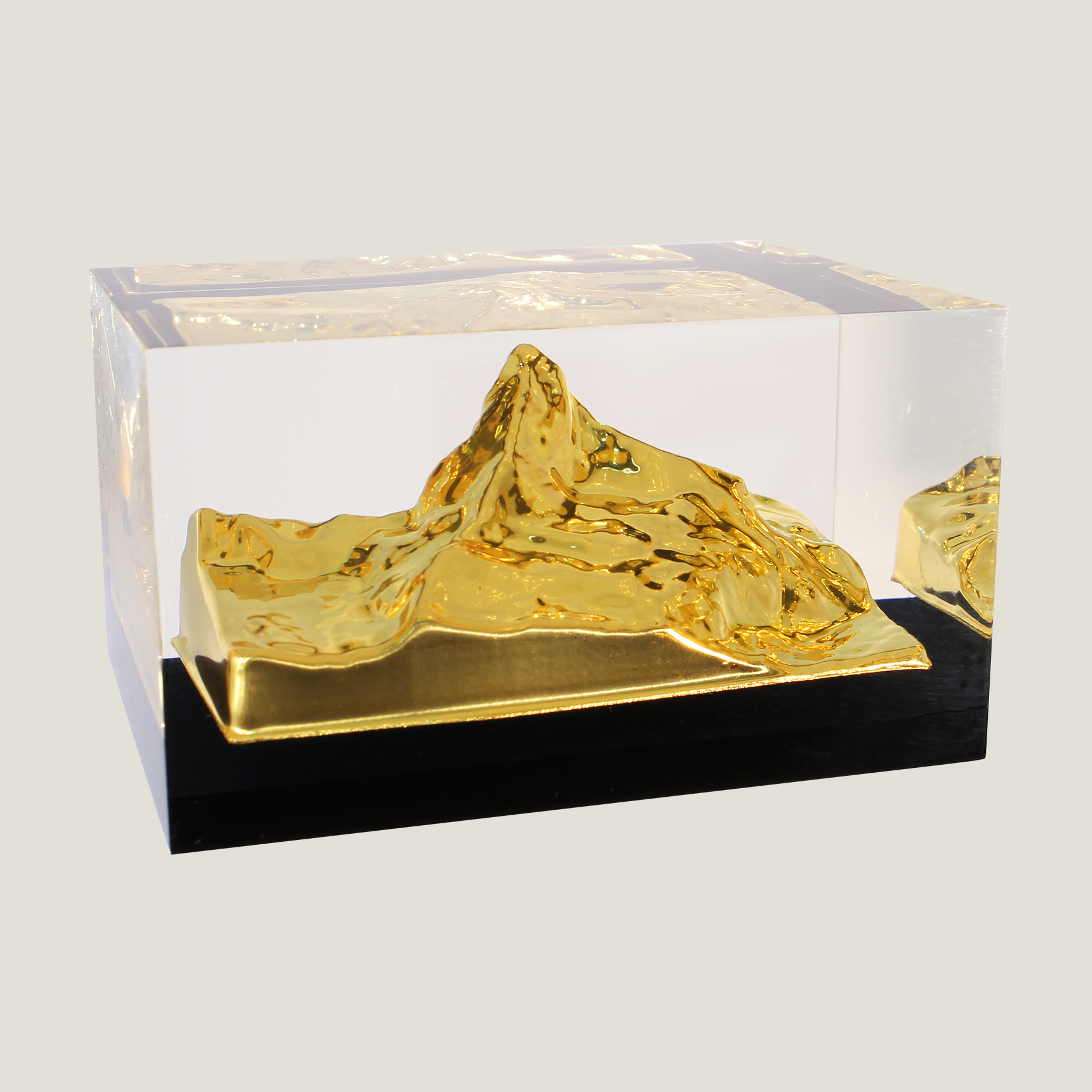 Matterhorn midi - 24 karat vergoldetes 3D Bergmodell SMARKS® M2