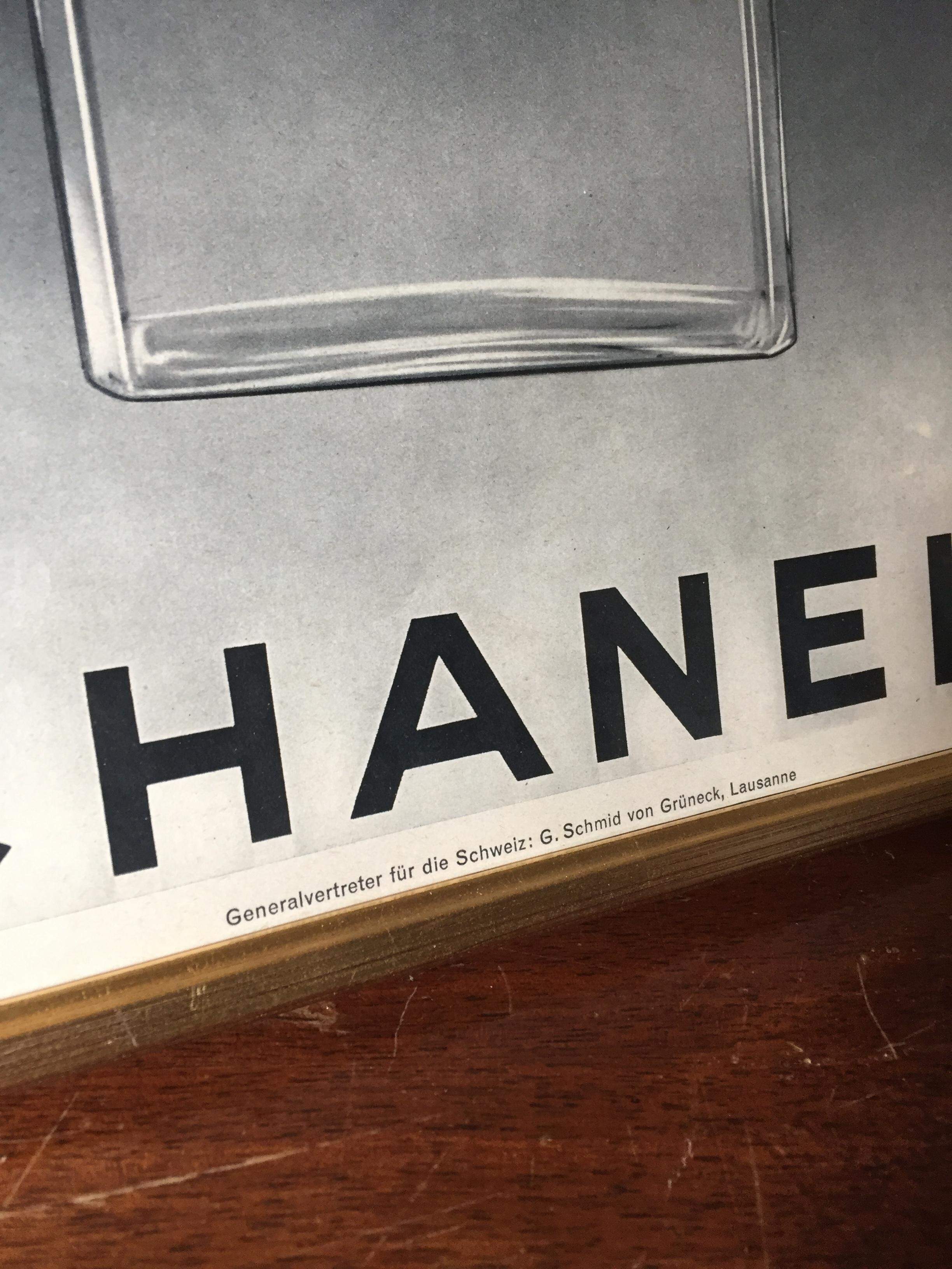 Alte Werbung in Rahmen Chanel