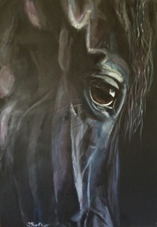 Black Eye, 2800 CHF  acrylic 70 x 100 cm