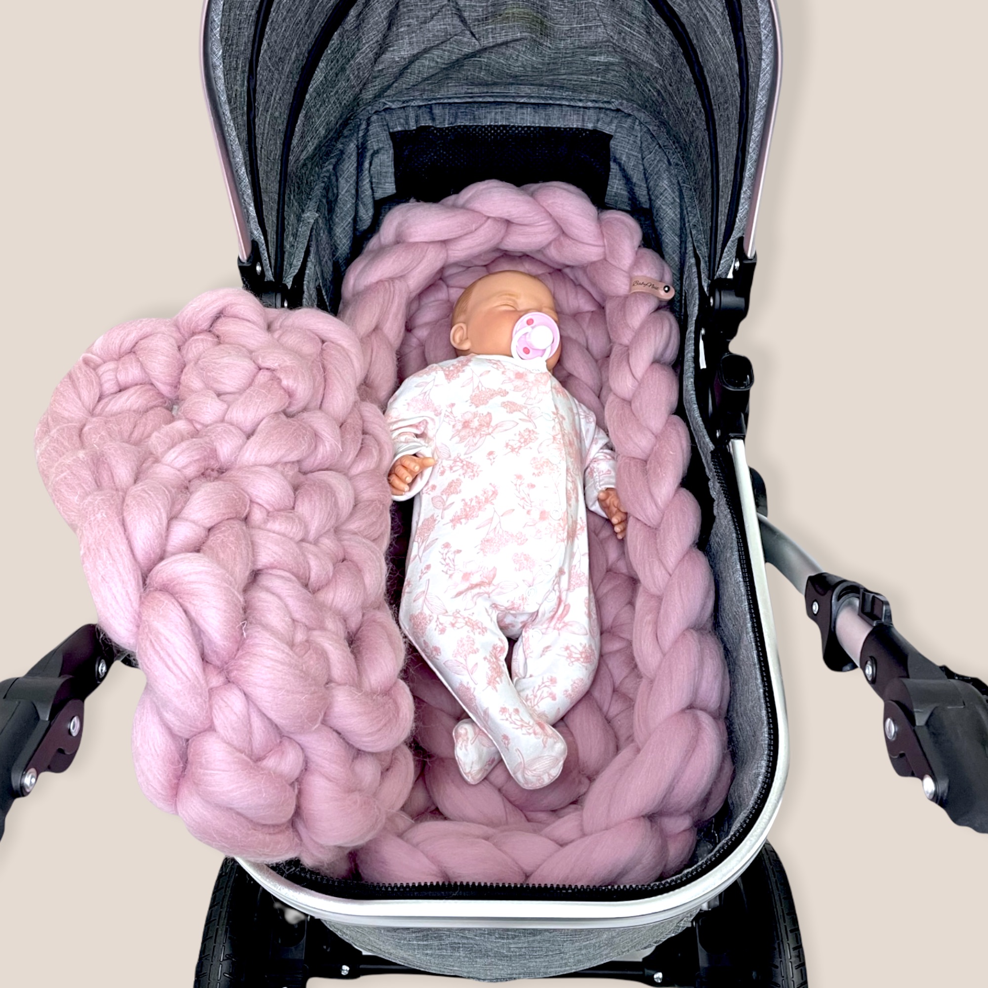 Babynest Chunky Knit mit Cover 2 in 1