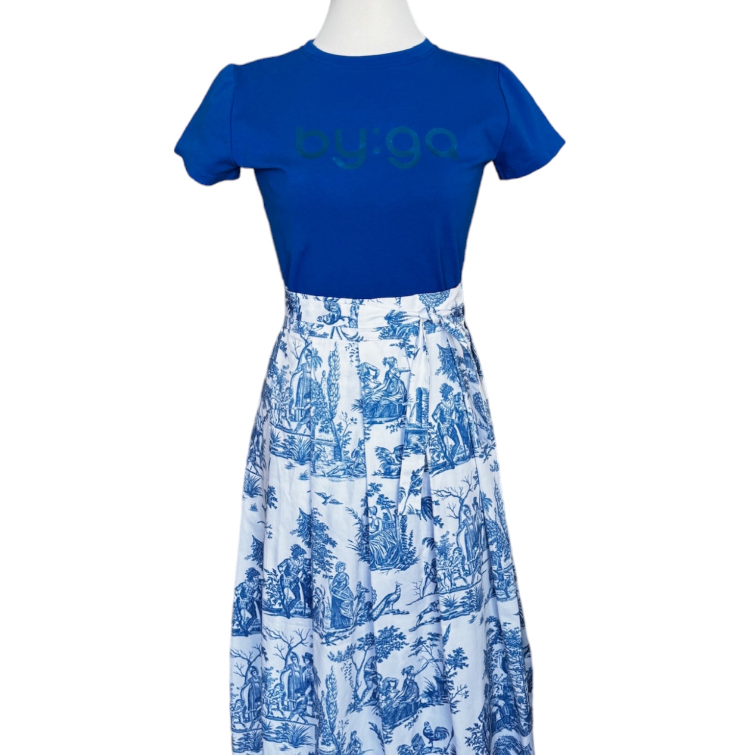 Wickelrock Toile blau weiss