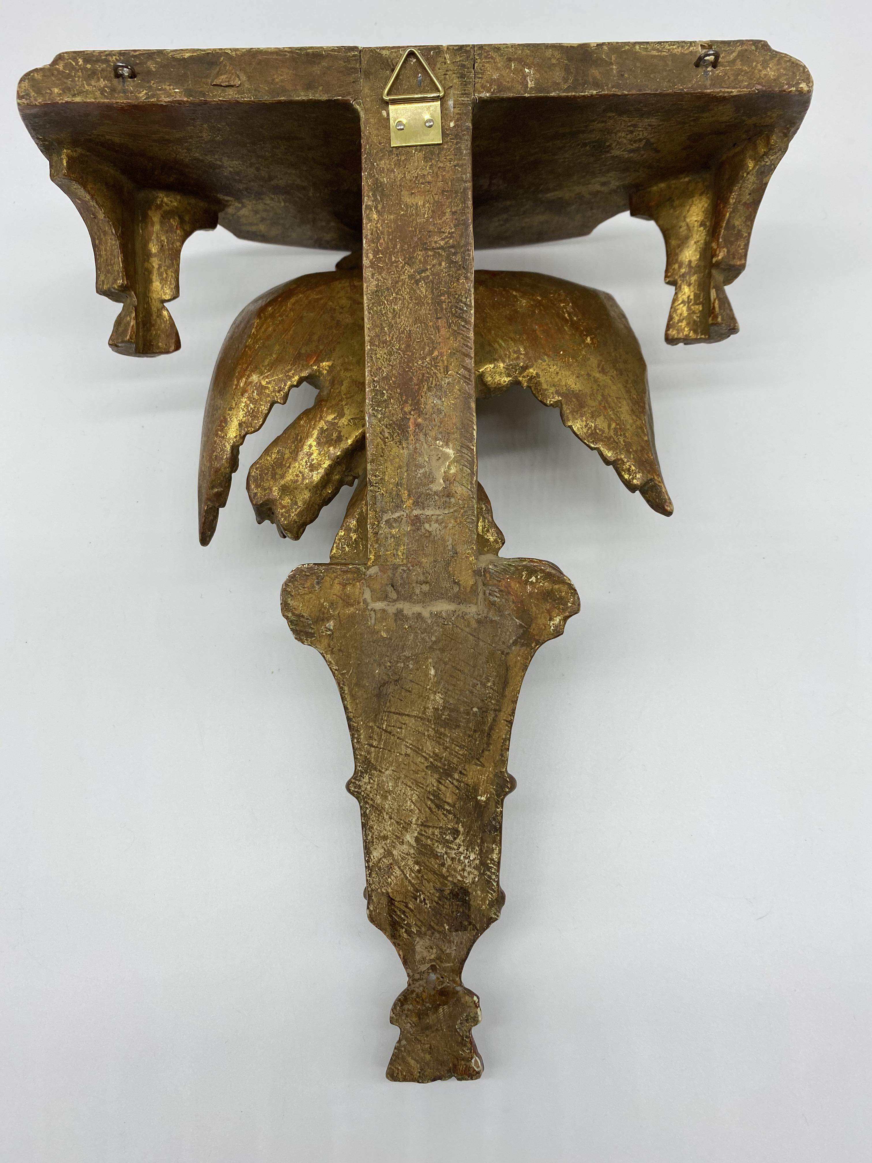 Antike Konsole, Adler  aus Holz vergoldet