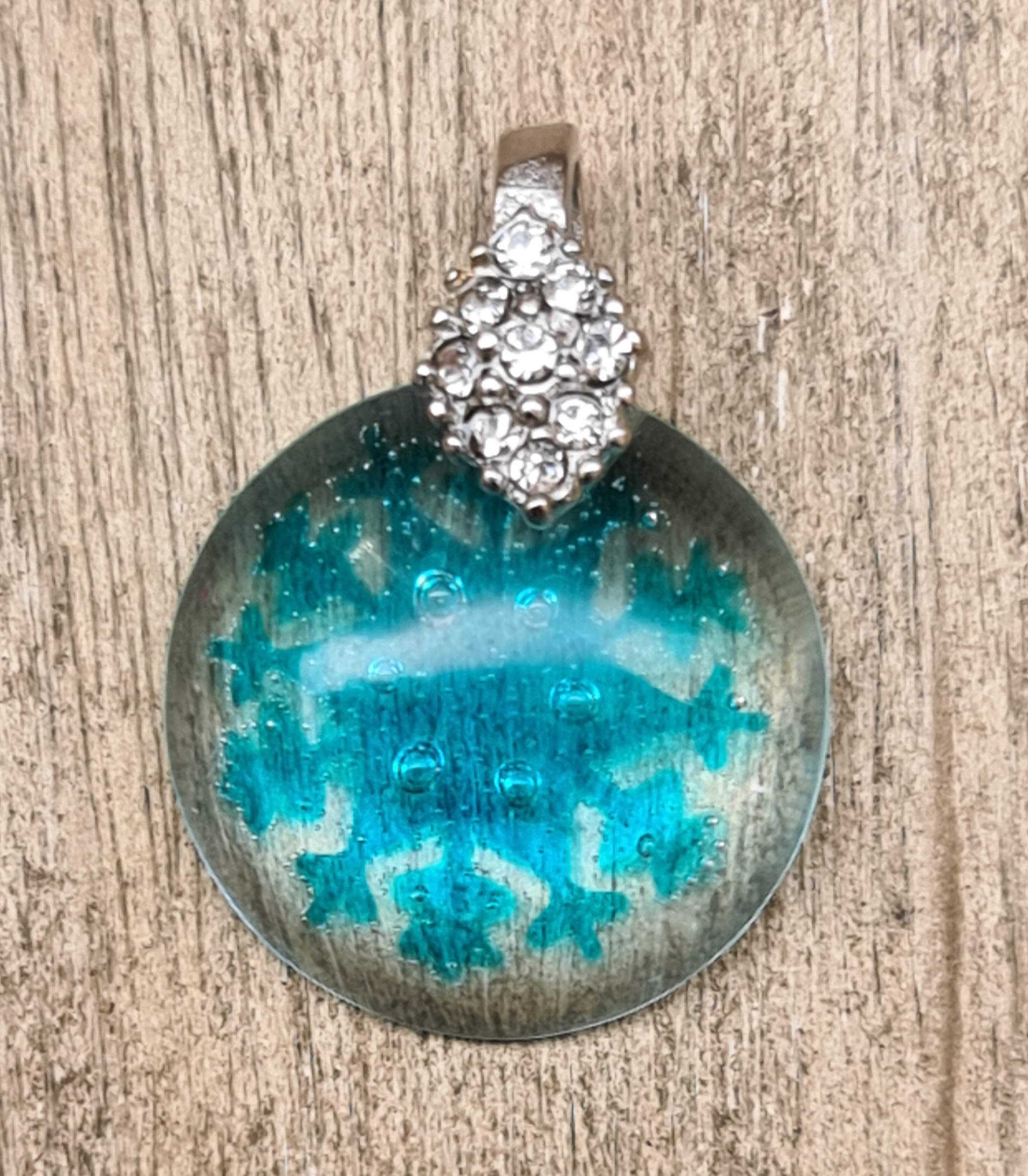 3750 - Blue Snowflake Cabochon