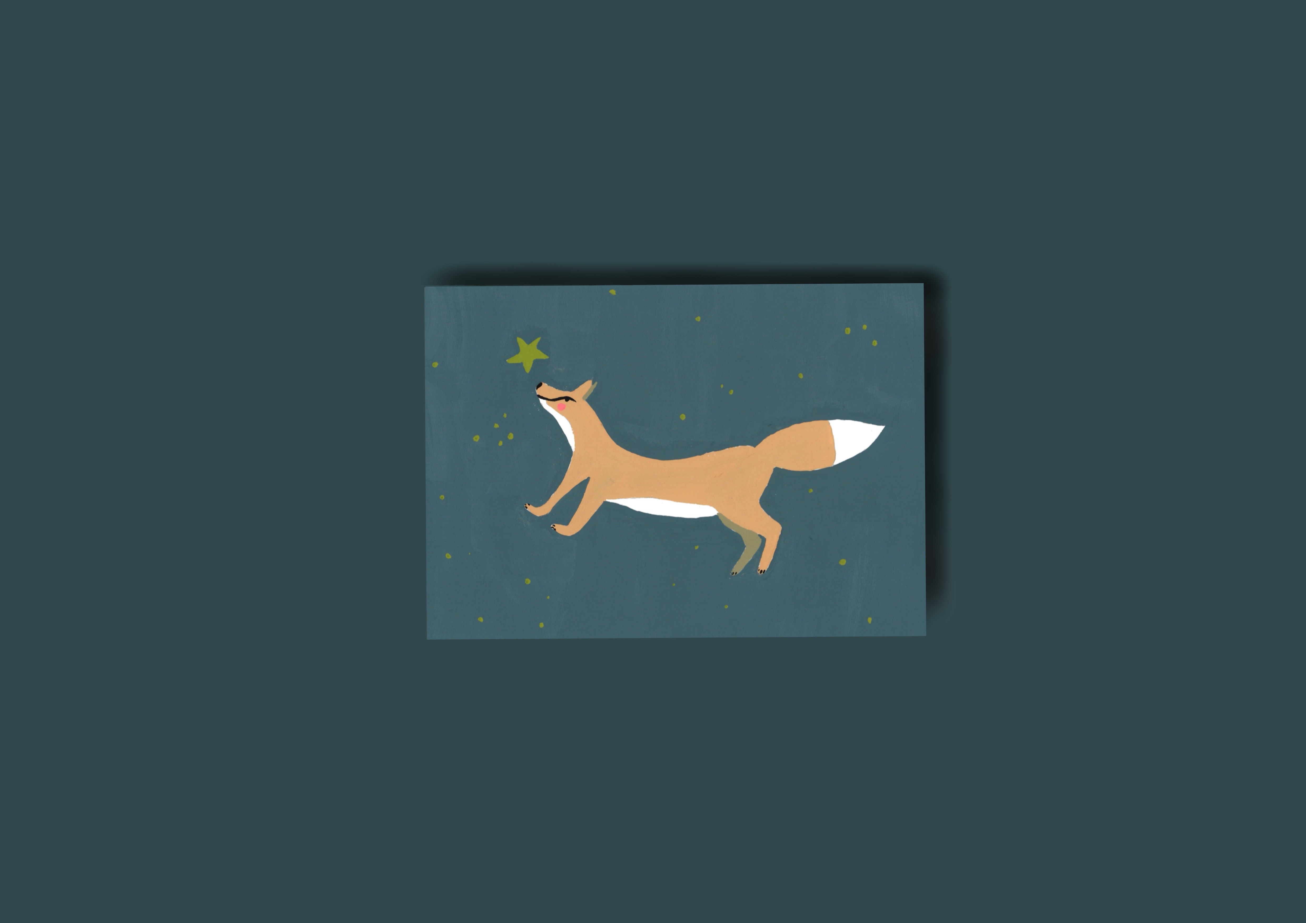 A6 Postkarte 'Fuchs im Himmel'