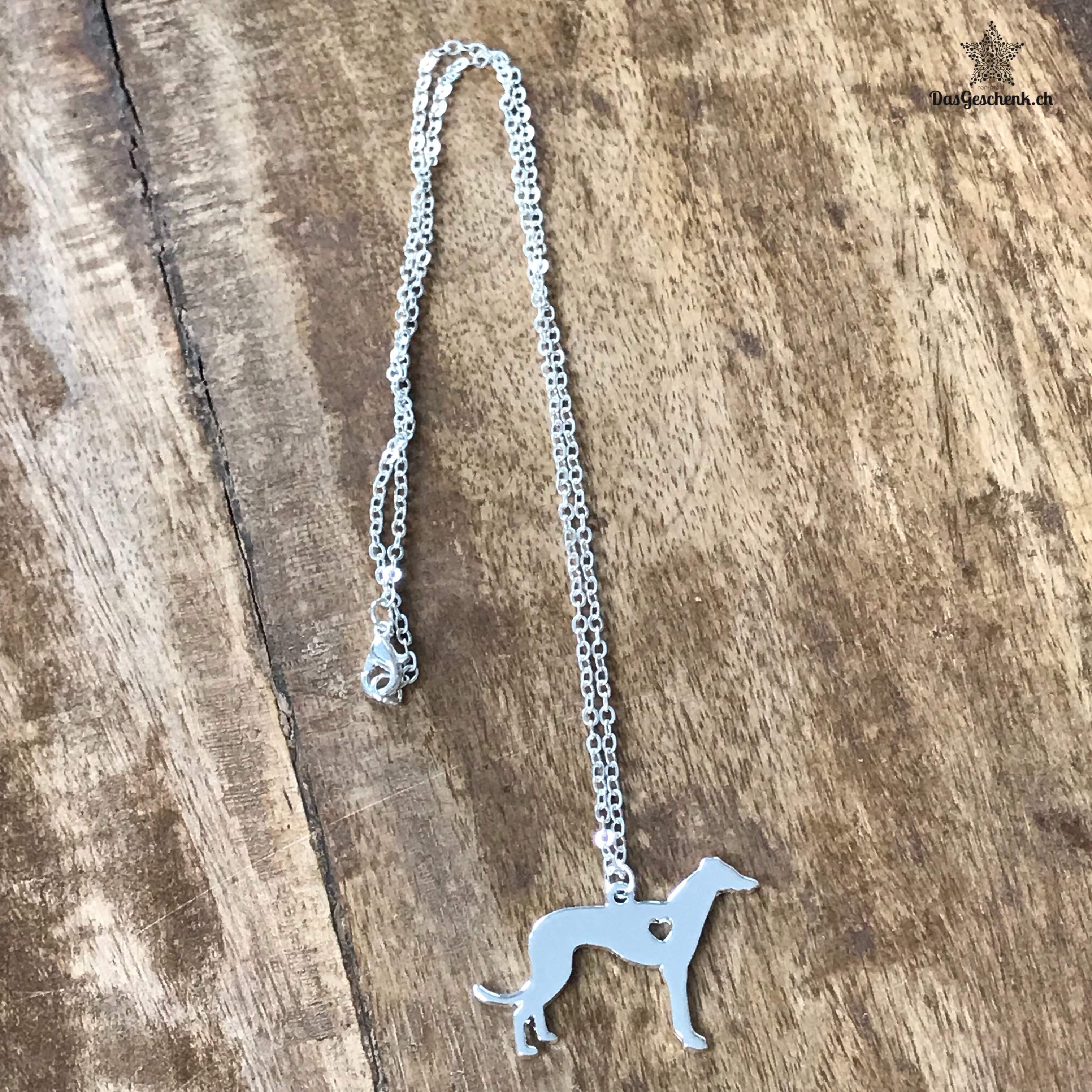 Halskette mit Hundeanhänger in verschiedenen Rassen erhältlich