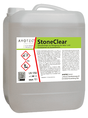 StoneClear | Beseitigt selbstständig grüne & braune Verfärbungen im Aussenbereich (vermindert stark Neubildungen).