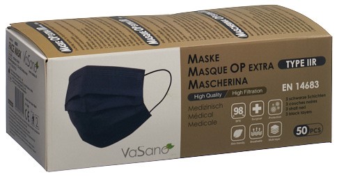 VaSano OP Maske extra soft Typ IIR schwarz