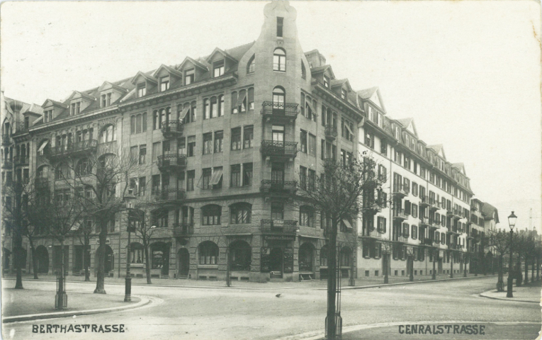 Bertastrasse Ecke Centralstrasse im Jahr 1922